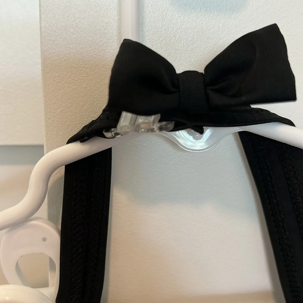 RuffleButts® Baby/Toddler Girls Black and White Stripe Halter One Piece - 3-6m - Picture 3 of 6